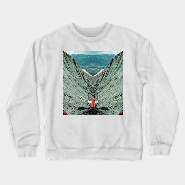 Mountain LAdy Crewneck Sweatshirt by lacabezaenlasnubes